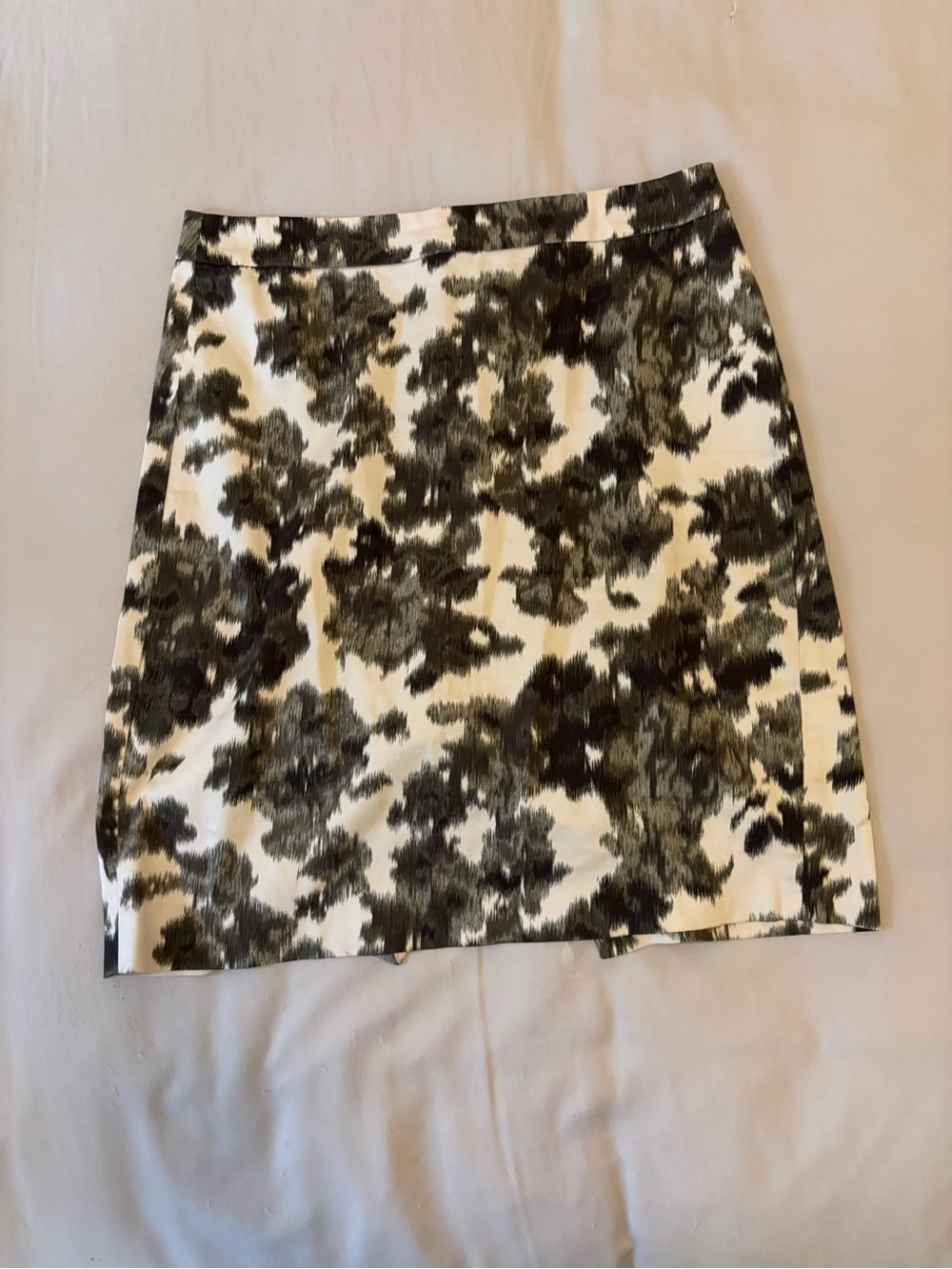 J. Crew Black and White Abstract Print Mini Skirt